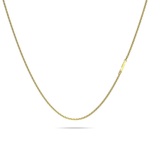 Bold Alphabet Letter Initial Charm Necklace in Gold Tone